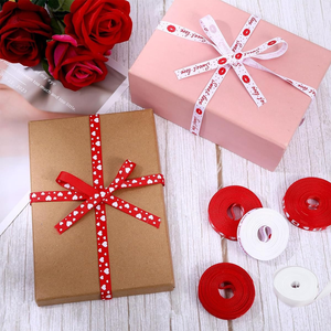 Ruban floral écologique de 1 pouce en polyester et plastique pour emballages cadeaux d'anniversaire et de Saint-Valentin - Product Image 3