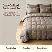 Ensemble de couvre-lit ChamXue, couvre-lit bohème 3 pièces en coton pur, garnissage alternatif au duvet 120 g/m², décoration, 2 taies d'oreiller, chambre à coucher