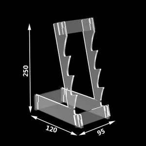 Tùy chỉnh Acrylic trong suốt gấp Dao bướm Dao trái cây dao hiển thị đứng - Product Image 4