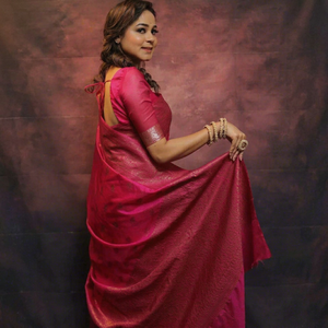 Wholesale Luxury Banarasi Silk <b>Saree</b> <b>for</b> <b>Women</b> | Premium Woven Zari Border Wedding Party Wear Designer <b>Saree</b> with Blouse Piece - Product Image 2