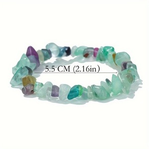 Bracelet en pierre naturelle concassée 5-8mm, bracelet en améthyste sur fil élastique, bracelet extensible à perles, adapté aux hommes et aux femmes - Product Image 3