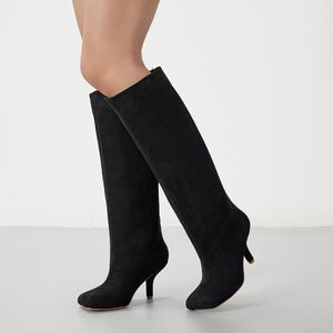 Damen 2025 Stivali Donna Strange BIg Feet High Heels Leather Women's <b>Boots</b> Shoes - Product Image 3