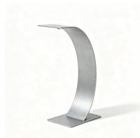 Support de fixation en tôle d'acier usiné CNC sur mesure, support incurvé pour applications industrielles