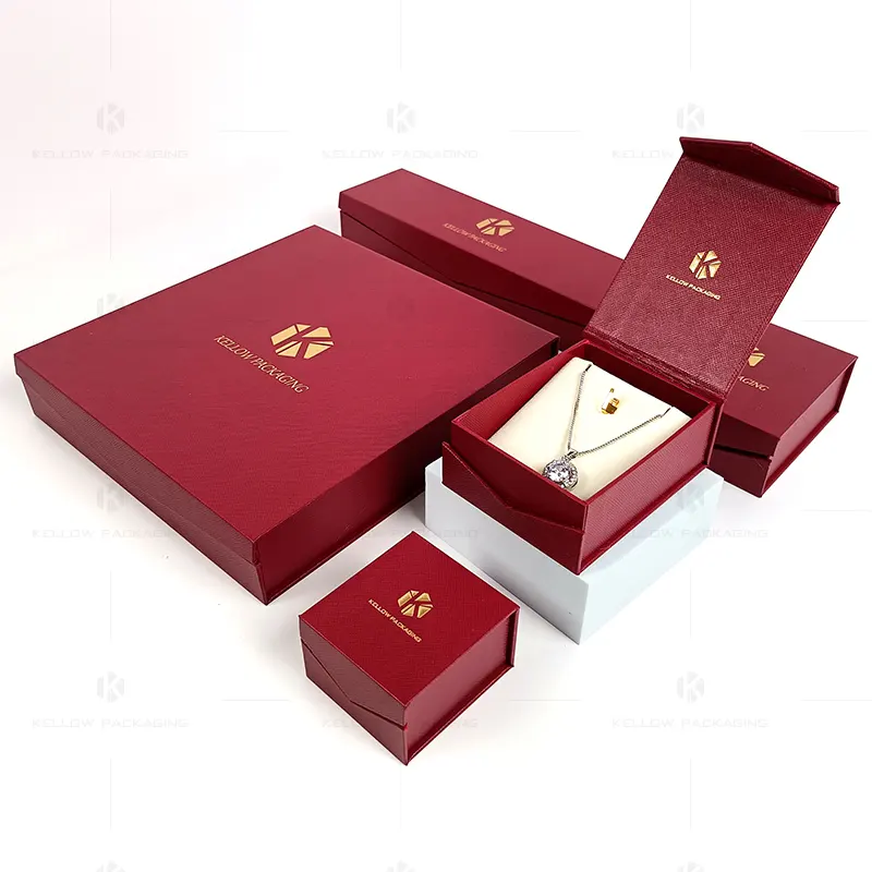 Factory Wholesale Paper Jewelry Box Set Custom Magnetic Jewelry Box Packaging Luxury