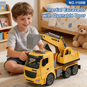 Camion pelleuse à inertie personnalisé en gros, échelle 1:16, avec lumières et sons, portes ouvrables, jouet de construction pour enfants, assortiment de jouets pour enfants - Product Image 2