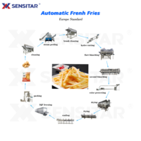 Commerciële, goedverkopende automatische productielijn voor verse aardappel-frites