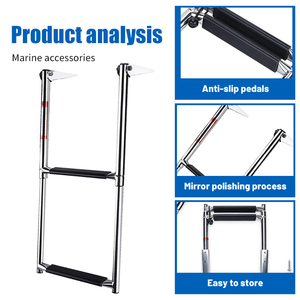 Scaletta Pieghevole a Due Sezioni per Imbarcazioni, Passerella per Barche da Esplorazione, Accessori Hardware Specifici per Yacht - Product Image 3