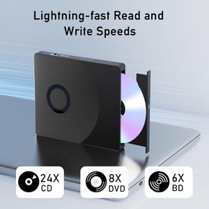 Lecteur Blu-ray externe 8 en 1, <span class=keywords><strong>graveur</strong></span> Blu-ray prenant en charge les disques de 100 Go, ports HDMI, LAN, USB 3.0, Type-C, SD/TF pour ordinateur portable Windows, MacOS, PC - Product Image 2