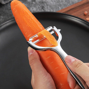 Pelador de acero inoxidable, herramienta de cocina versátil, pelador manual de frutas y verduras para uso doméstico - Product Image 2