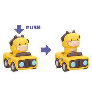 Hot Sale Plastic Animal <strong>Press</strong> to Slide Inertial Car <strong>Toys</strong> Cartoon Hand Pressed Vehicle <strong>Toy</strong> - Product Image 5