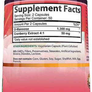 Beton Wholesale Price Alta Qualidade Raw D Manose 500mg Cápsulas Probióticas D-manose <span class=keywords><strong>Cranberry</strong></span> Cápsulas - Product Image 2