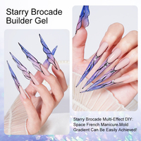 RS Nail Nouvelle Formule Gel de Construction pour Ongles Brocart Étoilé en Pot, Gel Solide Haute Qualité pour Extension, Sans HEMA, Sans TPO