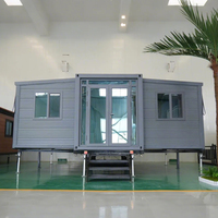 Maison de vacances en conteneur préfabriqué avec véranda, trois chambres, pack plat - Maison de conteneur préfabriquée de luxe ISO CE