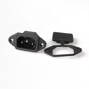 LZ-14-1-01 Embase Secteur <span class=keywords><strong>IEC</strong></span> avec Ressort Prise Électrique Connexion C14 AC Prise Industrielle de Mise À La Terre Standard Noir LANZMFG - Product Image 4