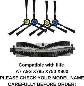 Brosse latérale principale Pièces de rechange compatibles avec le <span class=keywords><strong>robot</strong></span> aspirateur <span class=keywords><strong>Ilife</strong></span> A7/<span class=keywords><strong>A9S</strong></span>/X785/X750/X800 - Product Image 2