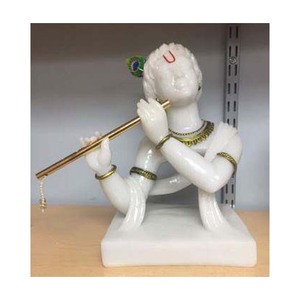 Estatua hecha a mano de mármol, Lord Krishna - Product Image 1