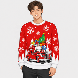 Fashion Style Custom Wholesale Funny Holiday Winter Christmas Sweater Family Pattern Jacquard Print New Year <strong>Jumper</strong> Ugly Knitted - Product Image 3