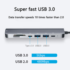 Base de Conexión USB C 7 en 1 Justlink, HDMI 4K, Carga Rápida PD de 100W, USB 3.0, Lector de Tarjetas <span class=keywords><strong>SD</strong></span>/TF, <span class=keywords><strong>Adaptador</strong></span> Tipo C para PC y Laptop - Product Image 3