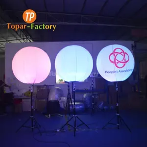 Giant Inflatable Led Standing Light Big Discount Ball Inflatable Tripod Balloon With Bracket