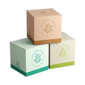 नि: शुल्क डिजाइन प्यारा रंगीन कस्टम मोमबत्तियों के लिए बॉक्स पैकेजिंग तह दफ़्ती बक्से