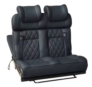 Asiento de Cuero Convertible AutoLiuMa para Camper Van <span class=keywords><strong>Mercedes</strong></span> Sprinter, Diseño Deslizante Delantero de Tres Pliegues, Se Plana Completamente como una Cama - Product Image 1