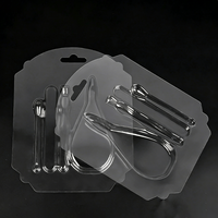 Boîte à bulles portable personnalisée à moule sur mesure, cadre carré en plastique transparent texturé à grille pour l'affichage d'articles