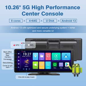 Adinkam V20a Draagbare Autoradio <span class=keywords><strong>Android</strong></span> 13 4 + 64G Dashboard Spiegel Link Carplay <span class=keywords><strong>Android</strong></span> Auto Compatibiliteit Voor Alle Voertuigen - Product Image 6