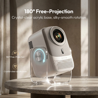 Projecteur intelligent BYINTEK LOVE 2 U6, résolution native 1080P 4K - Mise au point automatique, Android, 350 ANSI 8000:1 Contraste HiFi Stéréo Home Cinema Beamer