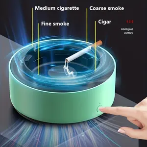 Cinzeiro inteligente purificador de ar moderno para inalação, remove fumaça de segunda mão e odores de tabaco para fumantes internos e de carro, cinzas de artefato