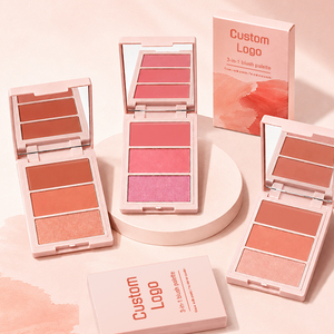 Maquillaje, Rubor en <span class=keywords><strong>Crema</strong></span>, Multi Textura, Resistente al Agua, Logotipo Personalizado, Marca Privada, OEM, ODM, Paleta de Rubores 3 en 1 - Product Image 5