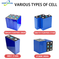 IP65 10000 + Cycles 70% SOH LF280K Grade 280Ah LiFePO4 Cellule certifiée CE Matières premières ultra-pures Batteries prismatiques au lithium-ion