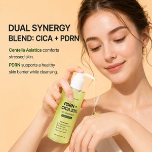 Gel Nettoyant Purifiant PDRN Équilibrant le Sébum, Apaise les Peaux à Tendance Imperfectible, Utilisation Quotidienne Douce, Testé Contre les Irritations Cutanées, Gel Nettoyant PDRN Cica - Product Image 4