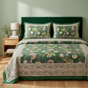 Ensemble de draps en coton lavable de taille King avec 2 taies d'oreiller réversibles pour usage domestique - Product Image 3