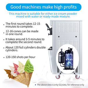 Consegna in fabbrica commerciale 2 + 1 macchina per gelato soft a pavimento misto con macchina per la produzione di gelato a compressore - Product Image 2