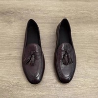 Mocassins plats rétro à pampilles pour femme, style britannique, petites chaussures en cuir pour femme 918