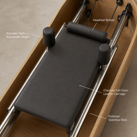 Máquina de Pilates Reformer de Madera de Diseño Moderno Jereathy, Reformer Profesional para Pilates