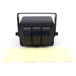 <strong>3</strong> Gang Boat Rocker Switch Control Aluminum <strong>Box</strong> Marine 5 Pin SPST 12V-24V DC On Off Car Rocker Switch Panel <strong>Box</strong> For Jeep RV Truck - Product Image 6