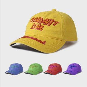 Casquettes de baseball non structurées en denim sportif à visière incurvée, effet délavé vintage, avec logo brodé personnalisé à 6 panneaux - Product Image 1
