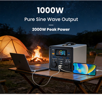 Centrale Électrique Portable Haute Efficacité Étanche pour Camping et VR, 1000W, LiFePO4, Chargeur Solaire DIY, MPPT, Onde Sinusoïdale Pure à 100%