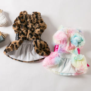 Abito con Stampa Leopardata per Animali Domestici, Autunno/Inverno, per Bulldog Francese, Gatti, Abbigliamento alla Moda per <span class=keywords><strong>Cuccioli</strong></span> e Gattini <span class=keywords><strong>di</strong></span> <span class=keywords><strong>Piccola</strong></span> Taglia - Product Image 4