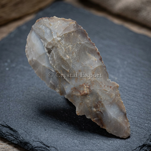 Pointe de flèche en agate polie, forme libre, pierre de cristal, objet de collection artistique - Product Image 2