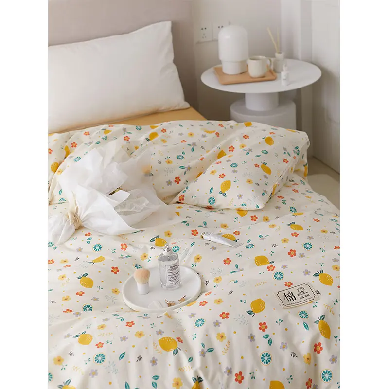 Countryside Washed Cotton Quilt Cover Single Piece Comforter Cover Naked Sleeping Duvet Cover