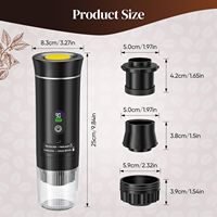 Nouvelle arrivée : machine à expresso portable mini avec écran LED, alimentation électrique USB