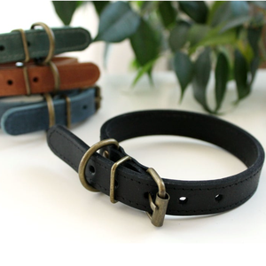 Collares de lujo de cuero genuino para perros Suministros para mascotas <span class=keywords><strong>Collar</strong></span> Cachorro Mascotas <span class=keywords><strong>Collar</strong></span> de entrenador - Product Image 4