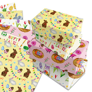 Huancai 12 PCS <strong>Easter</strong> <strong>Wrapping</strong> <strong>Paper</strong> Sheets Bunny Eggs Gift <strong>Wrapping</strong> <strong>Paper</strong> Flat DIY Craft Art <strong>Paper</strong> for Spring Party Supplies - Product Image 2