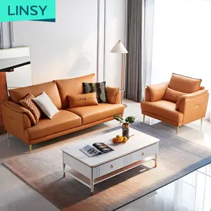 Linsy european living room furniture luxury love seat sectional fabric sofa grey lounge chair sofa S107