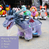 Manèges à monnayeur personnalisés en forme de dragon avec minuteur pour la location à des fêtes d'anniversaire d'enfants