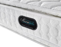 Matelas hybride Euro Top à ressorts, mousse confortable, latex naturel, fermeté moyenne, respirant, orthopédique, compressé sous vide, enroulé en boîte pour lit