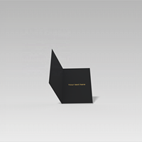 Étiquettes noires personnalisées de qualité supérieure, dorure à chaud, impression offset UV/estampage, papier d'art de taille personnalisée, cartes de visite élégantes, papeterie