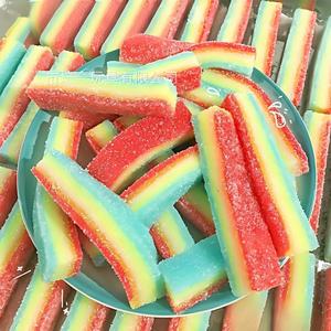 ของเล่นบีบกัมมี่รูปแถบสีรุ้ง, ของเล่นบีบกัมมี่เหมือนจริง, ของเล่นบีบคลายเครียดแบบคืนตัวช้าสำหรับเด็กและผู้ใหญ่ - Product Image 1